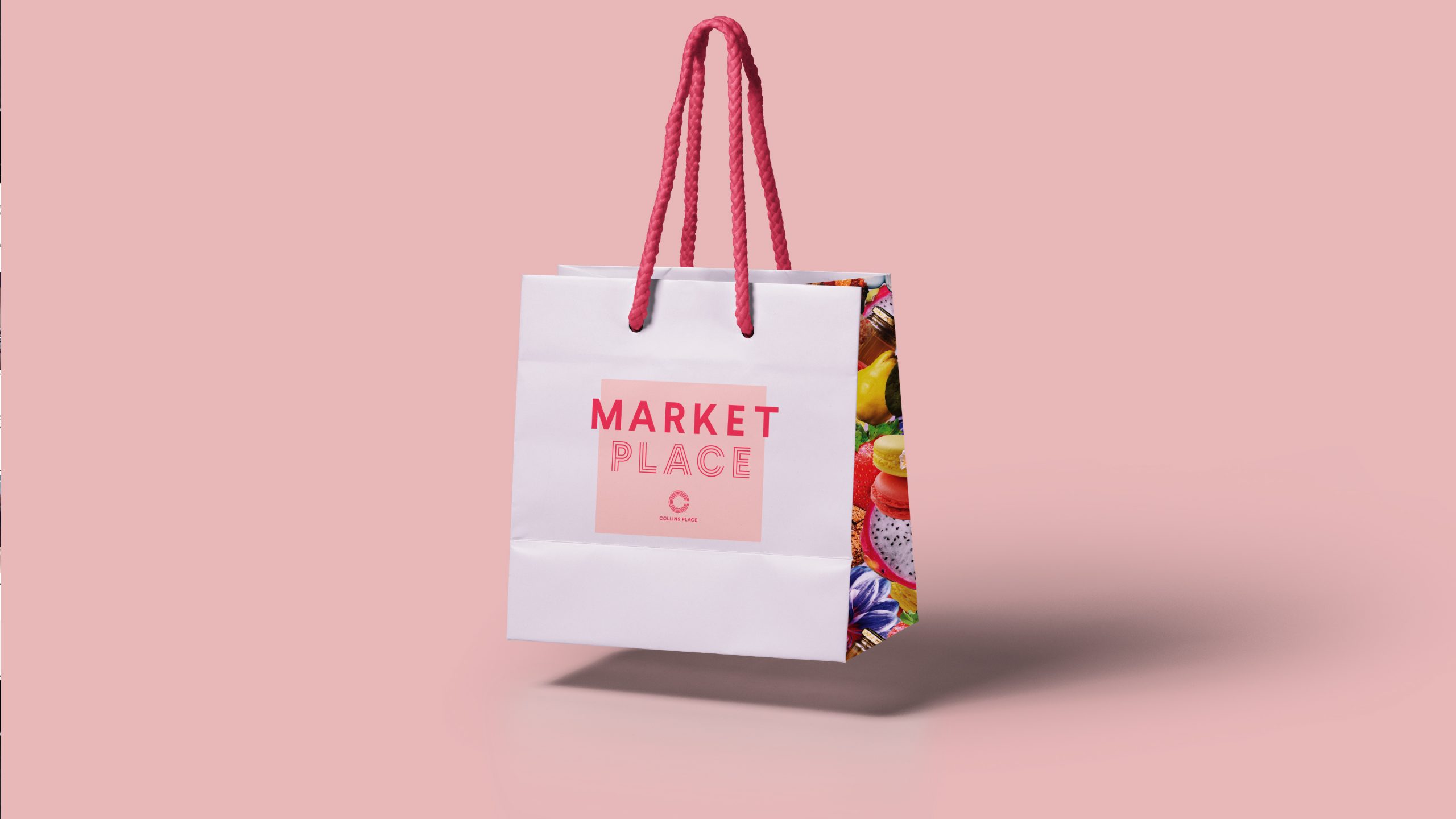 Collins Place Market Place tote bag designed by Helium Design Melbourne.